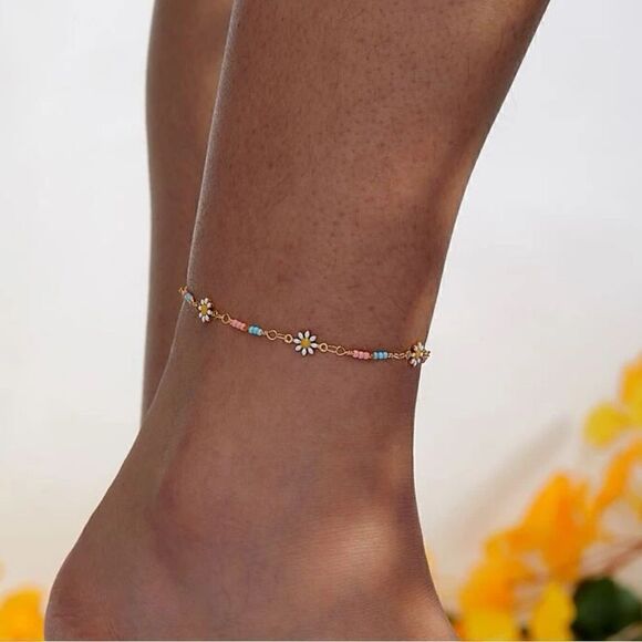 Floral anklet #1016 - Picture 1 of 3